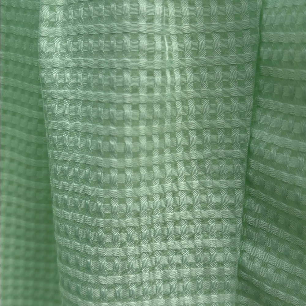 Umgee Mint Green Gingham waffle style Blouse Size Large - Picture 4 of 8
